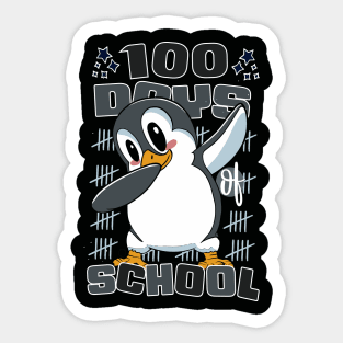 100 Days of school featuring a Dabbing Penguin #2 Sticker